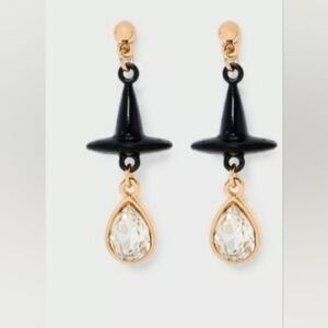 Hey Boo Black Witch Hat Earrings
